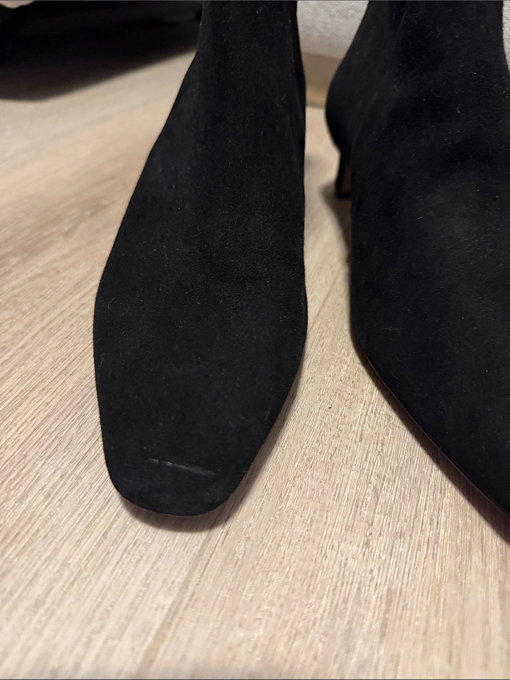 Madewell The Dimes Black Suede Kitten Heel Ankle Boots Booties - Picture 3 of 10